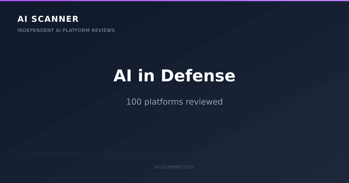 Best AI Tools for Defense 2026: 100 Ranked | AI Scanner