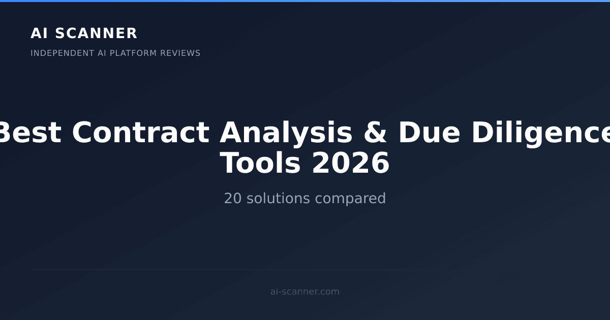 Best AI Contract Analysis & Due Diligence Tools 2026 | AI Scanner