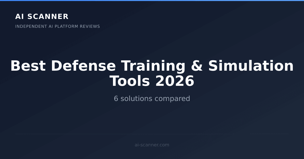 Best AI Defense Training & Simulation Tools 2026 | AI Scanner