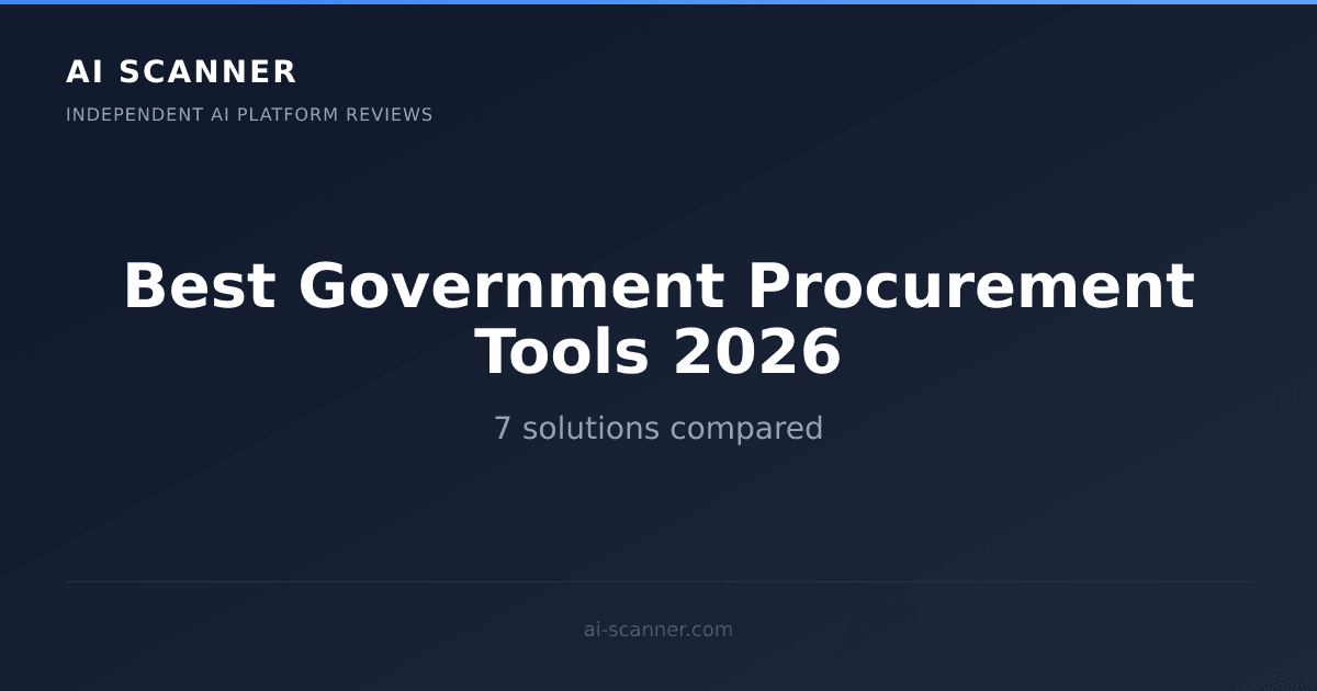 Best AI Government Procurement Tools 2026 | AI Scanner