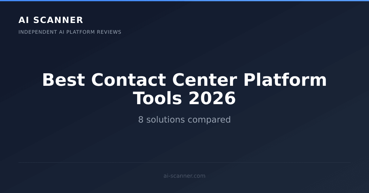 Best Contact Center Platform Tools 2026: Top 8 Compared | AI Scanner