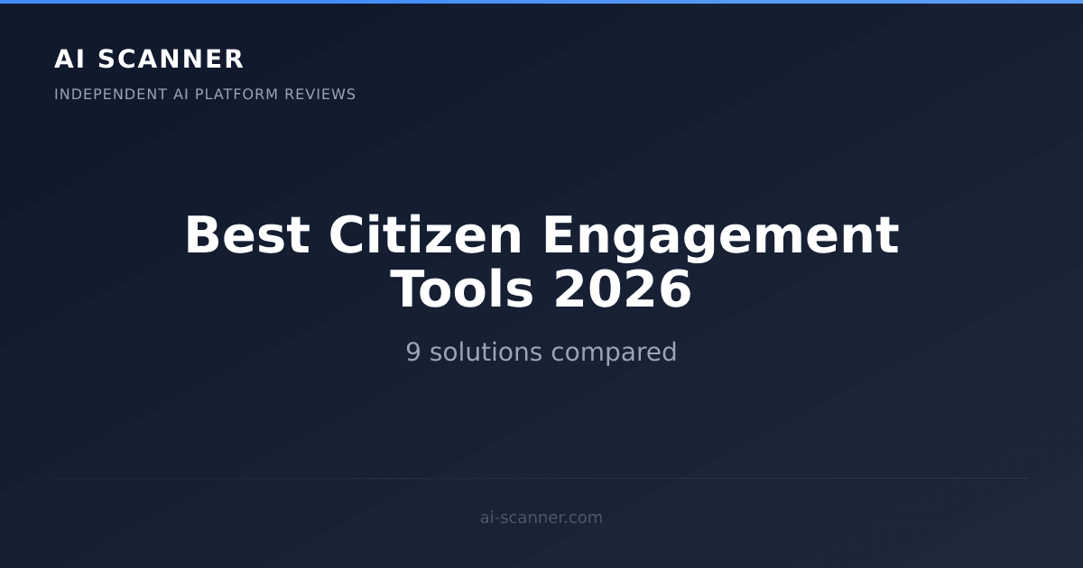Best AI Citizen Engagement Tools 2026 | AI Scanner