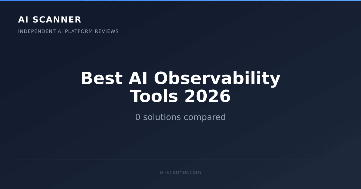 Best AI Observability Tools 2026 | AI Scanner